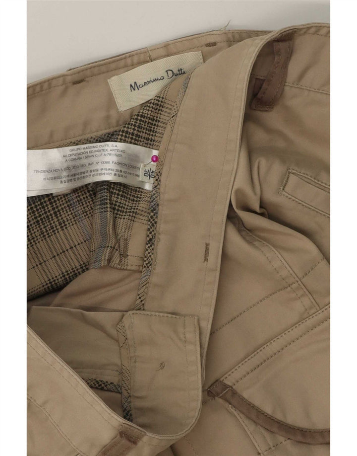 Pantaloni cargo slim da donna Massimo Dutti W30 L32 in cotone beige