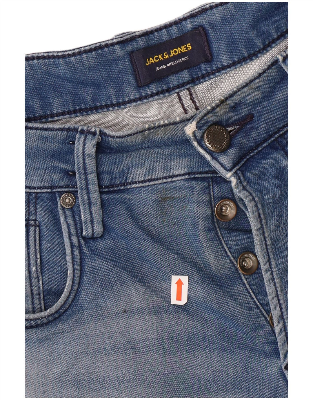 JACK & JONES Pantaloncini di jeans da uomo medi W32 cotone blu