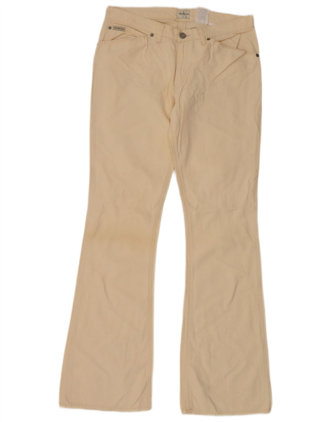 CALVIN KLEIN Jeans Svasati da Donna W31 L34 Cotone Beige