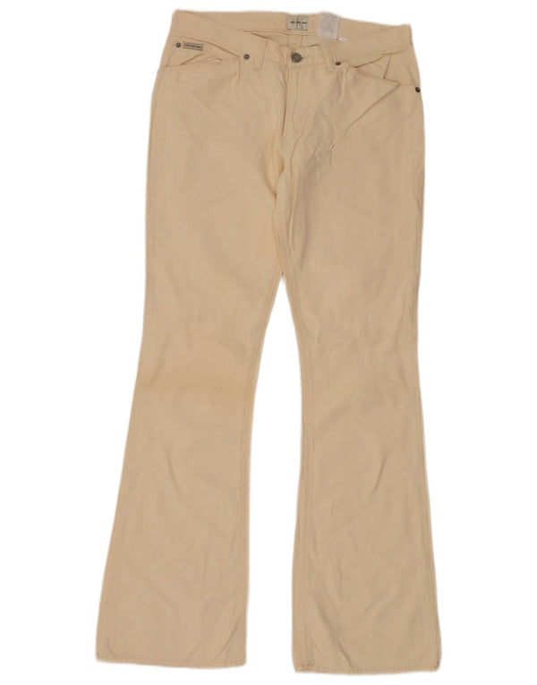 CALVIN KLEIN Jeans Svasati da Donna W31 L34 Cotone Beige