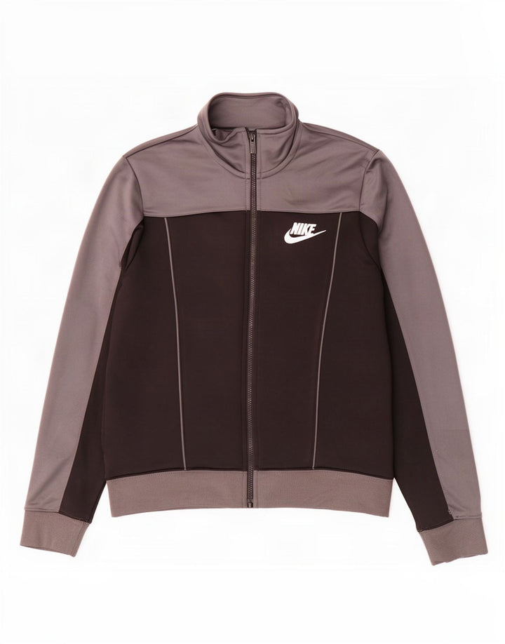 Giacca da ginnastica da uomo Nike, giacca media, colore nero, in poliestere color block