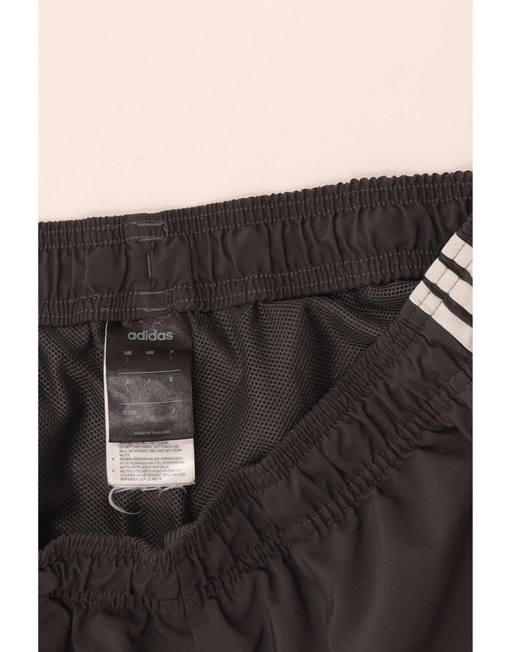 Pantaloncini sportivi Adidas da uomo grandi in poliestere grigio