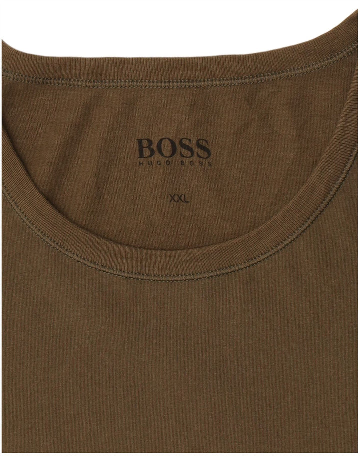 Maglietta da uomo Hugo Boss Top 2XL Cachi
