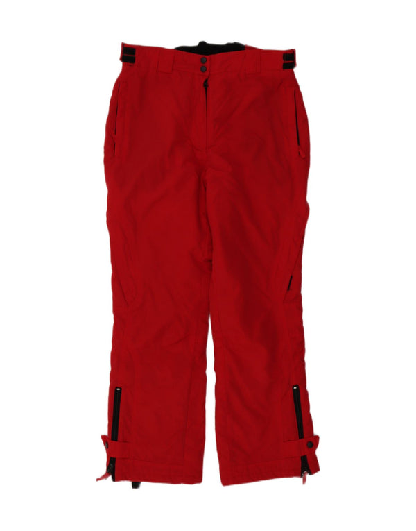Pantaloni da sci da donna AST UK 16 Large Rosso Poliestere