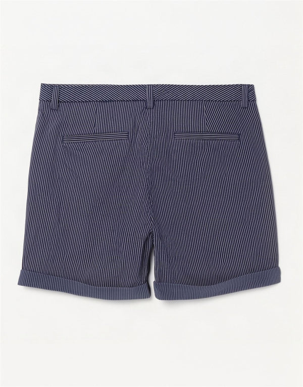 Pantaloncini chino da donna Marks & Spencer UK 14 Large W32 blu navy gessato
