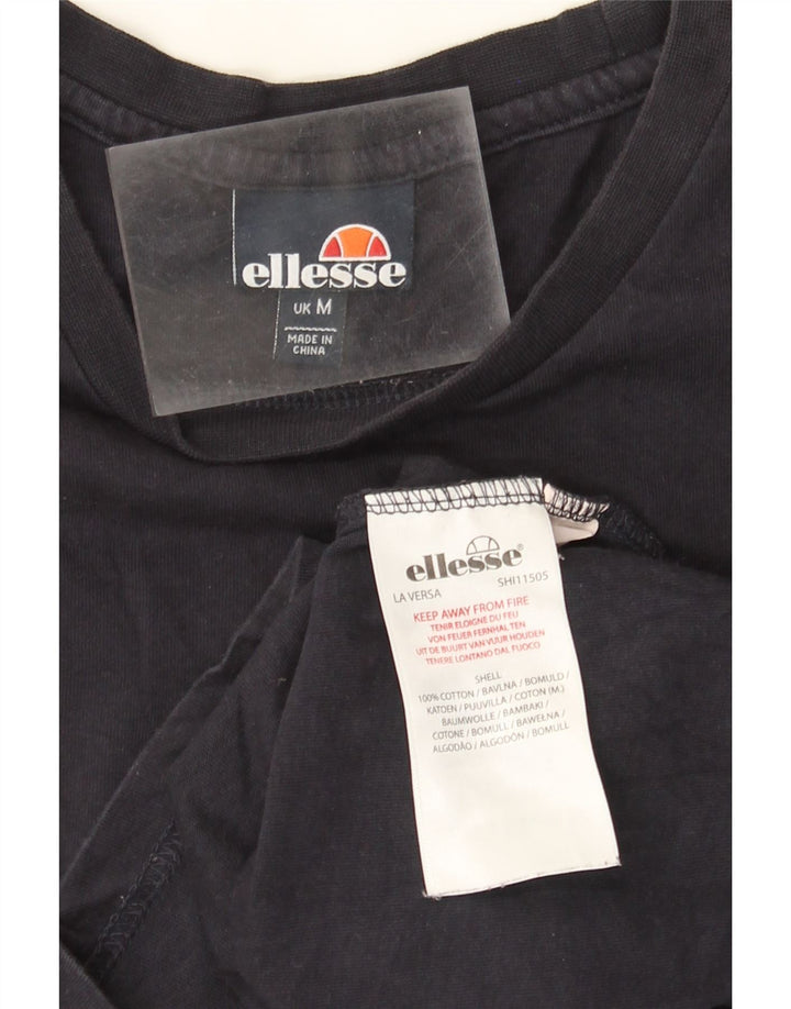 T-shirt da uomo Ellesse Top in cotone color block medio blu navy