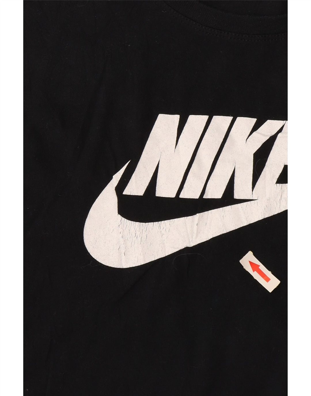 NIKE T-shirt grafica da donna con taglio atletico Top UK 16 Large in cotone blu navy