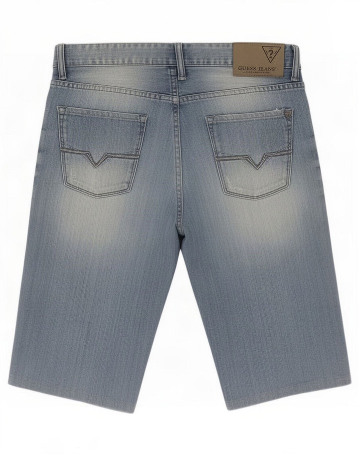 Guess Pantaloncini di jeans slim da uomo medi W31 in cotone blu