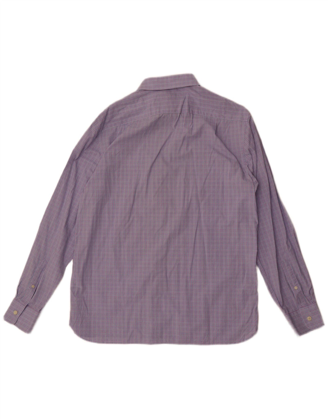 Camicia classica da uomo Jaeger taglia 16 grande cotone a quadri blu