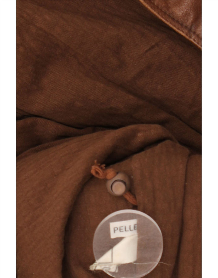 Giacca in pelle da uomo VINTAGE UK 42 XL in pelle marrone