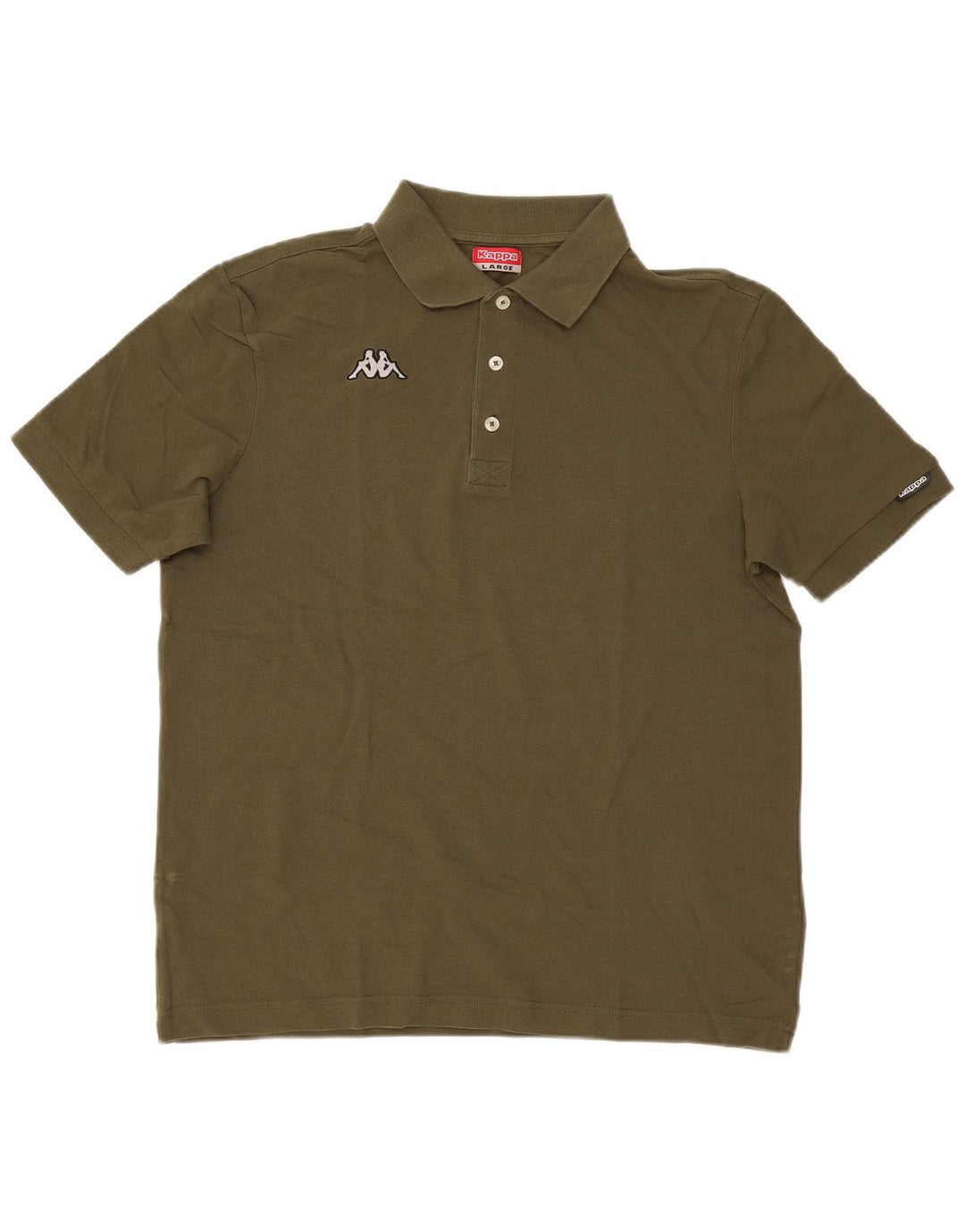 Polo Kappa da uomo grande in cotone kaki