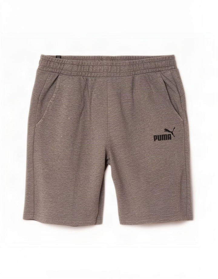 Pantaloncini sportivi da uomo Puma Large in cotone chiazzato grigio