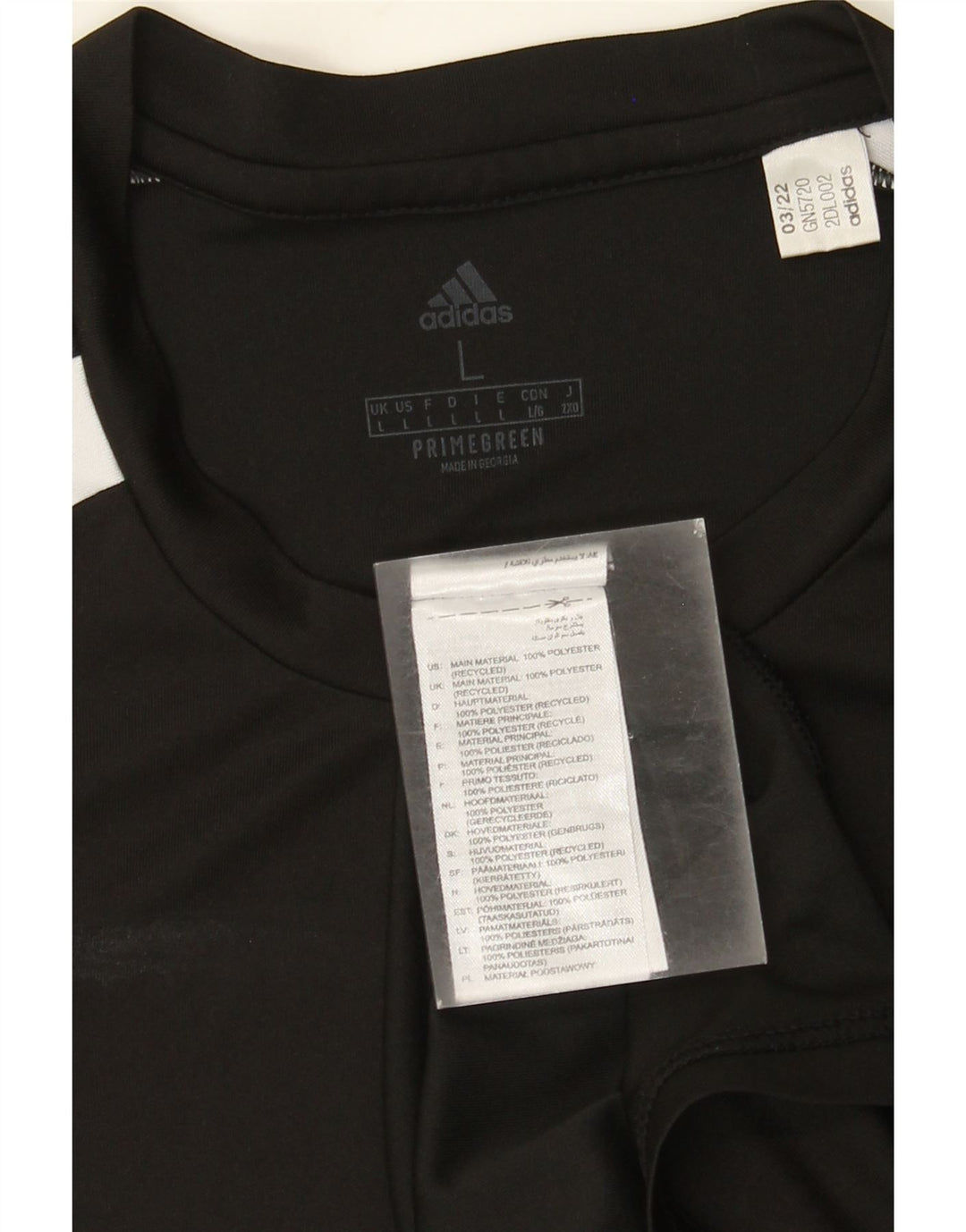 T-shirt ADIDAS da uomo Aeroready, grande, in poliestere color block nero
