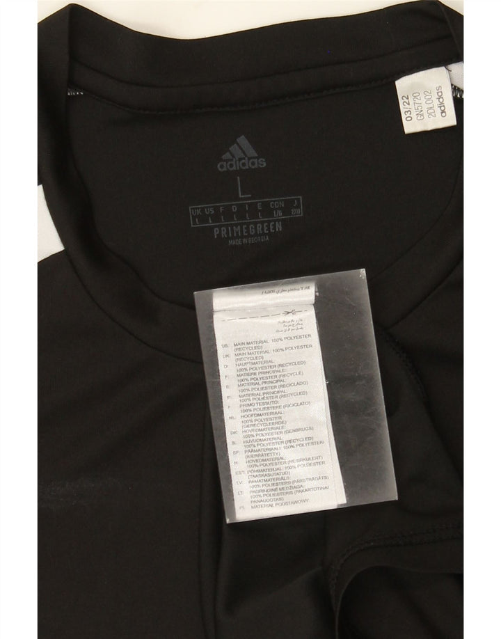 T-shirt ADIDAS da uomo Aeroready, grande, in poliestere color block nero