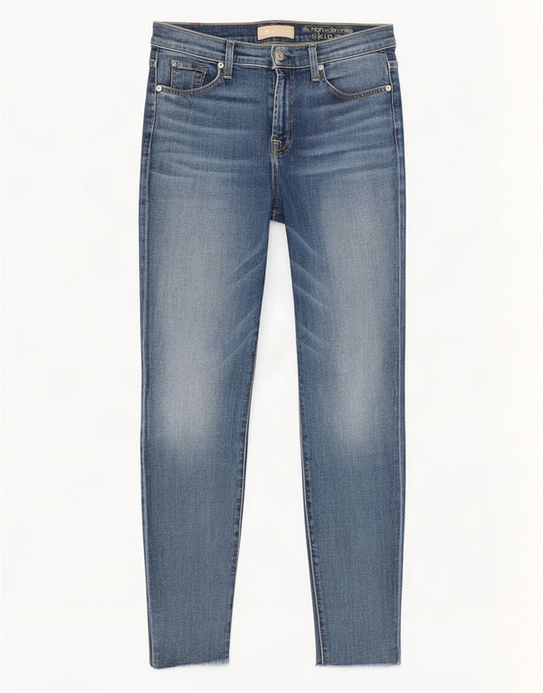7 For All Mankind Jeans skinny a vita alta Bair da donna W28 L28 cotone blu