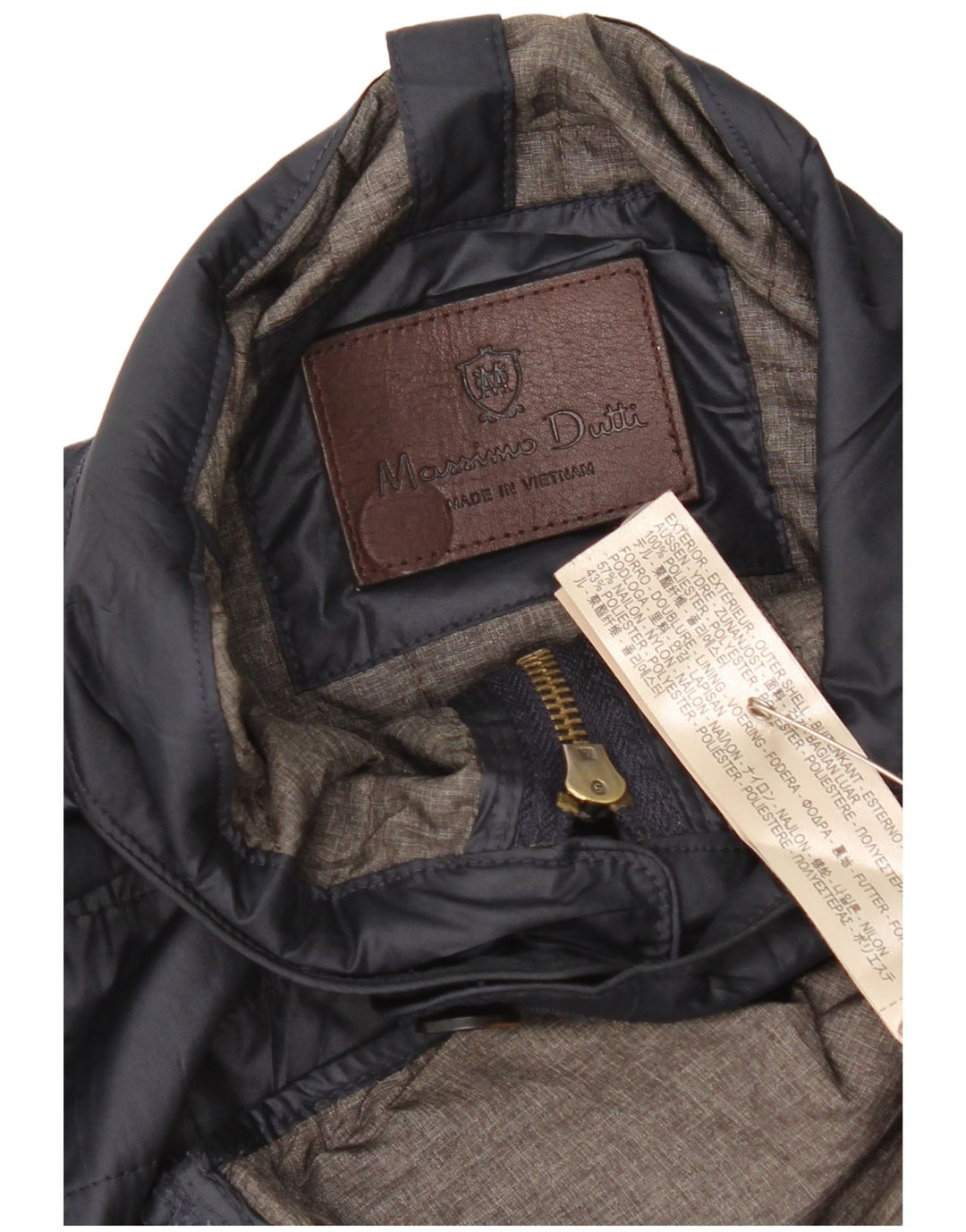 Gilet da uomo Massimo Dutti UK 40 Large Blu Navy Poliestere