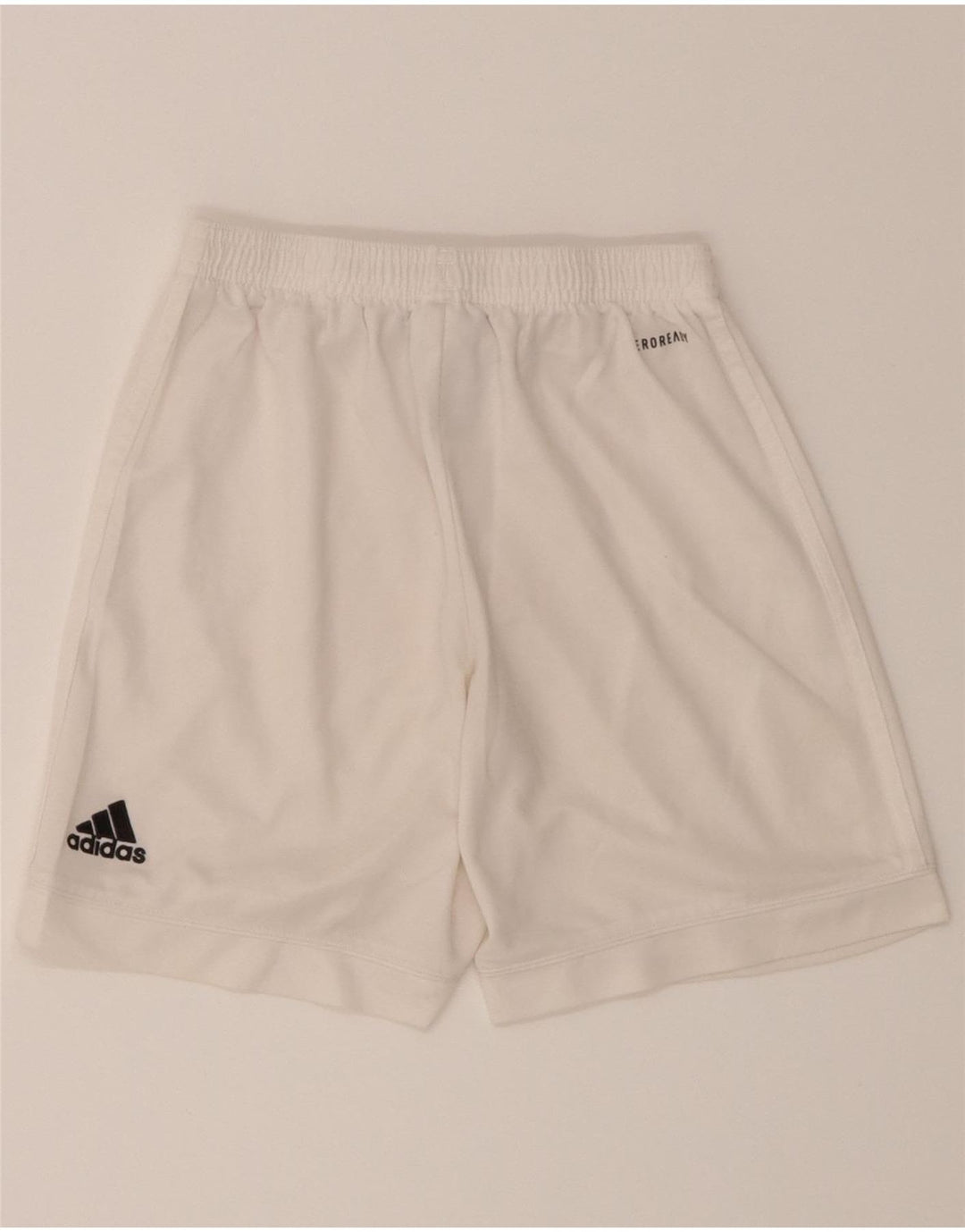 ADIDAS Boys Aeroready Sport Shorts 11-12 Years  White Polyester Vintage Adidas and Second-Hand Adidas from Messina Hembry 