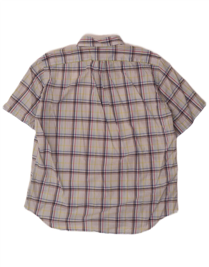 Camicia a maniche corte da uomo Marlboro Classics, cotone a quadri multicolore grande
