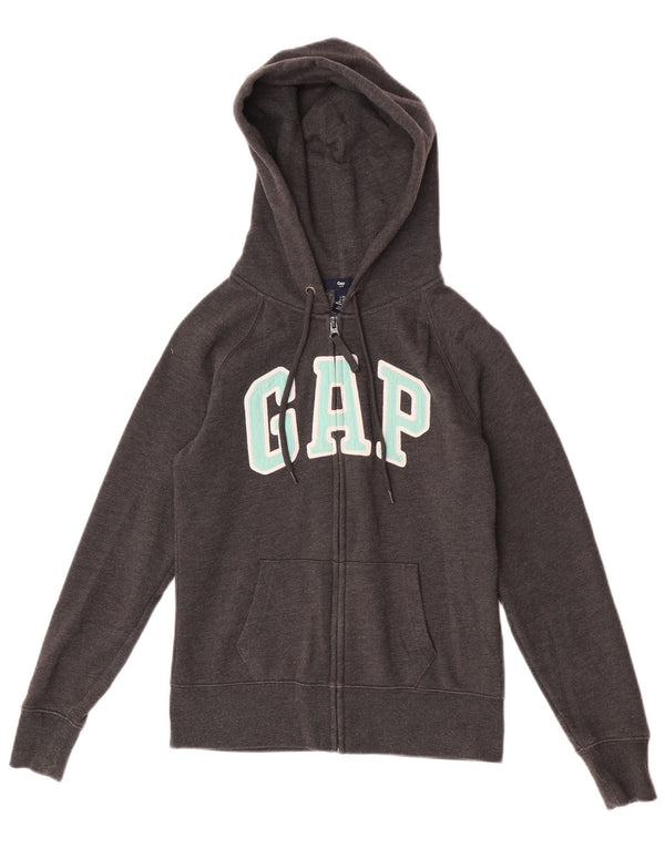 Maglione con cappuccio e zip grafica da donna Gap UK 6 XS Cotone grigio