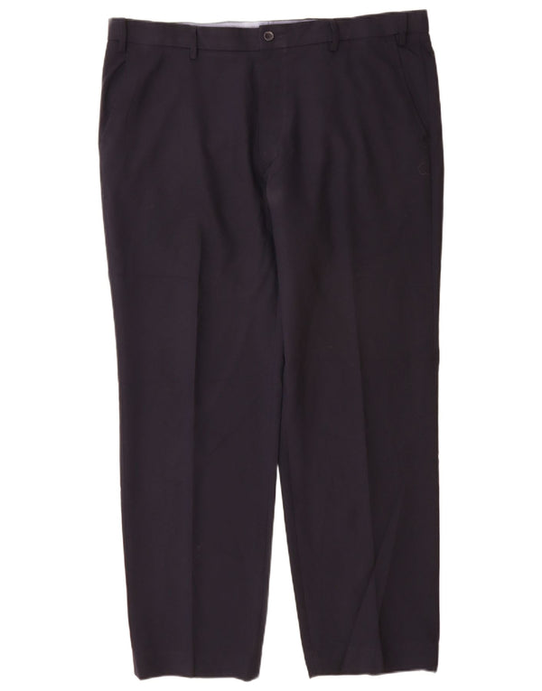 Pantaloni chino vestibilità regolare da uomo Marks & Spencer W40 L31 poliestere blu navy