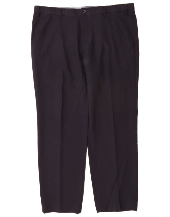 Pantaloni chino vestibilità regolare da uomo Marks & Spencer W40 L31 poliestere blu navy