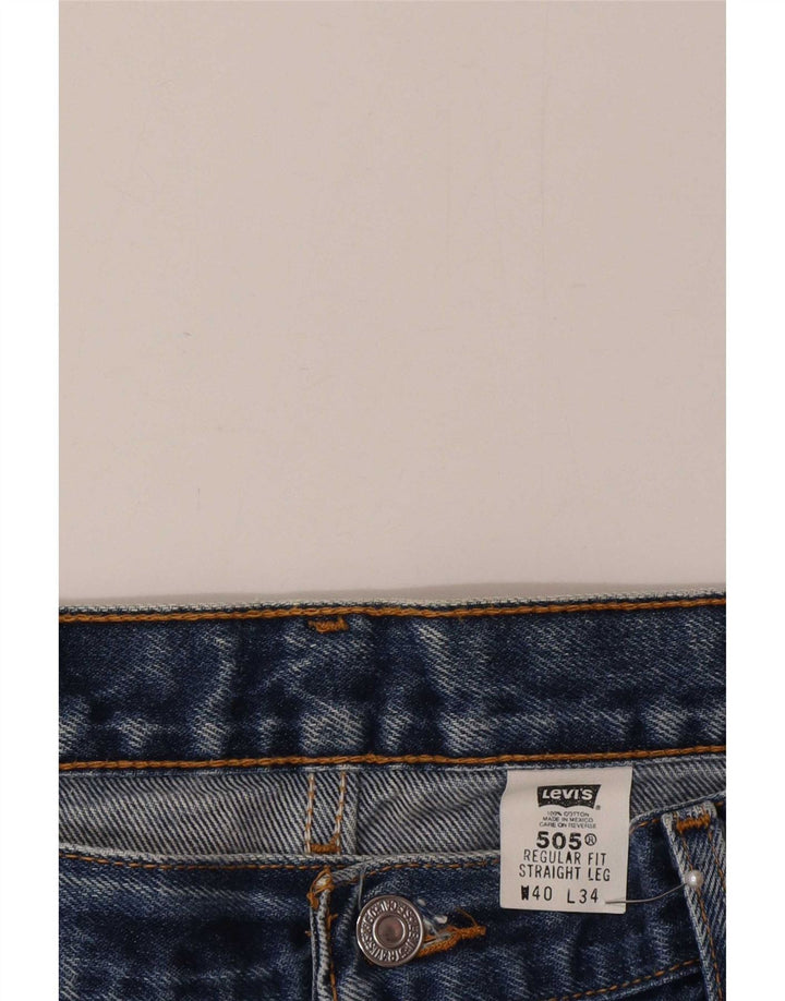 Jeans dritti da uomo Levi's 505 vestibilità regolare W40 L34 cotone blu