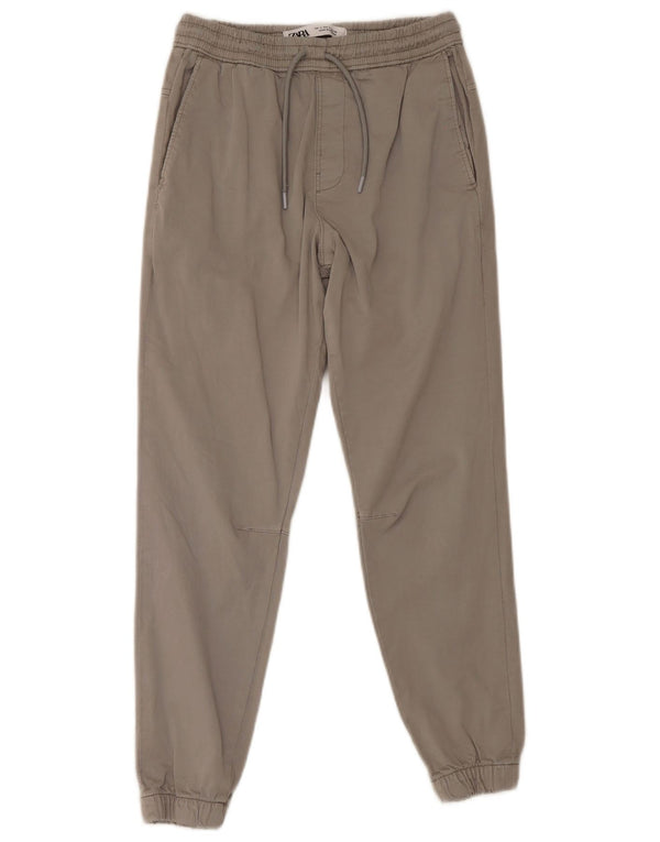 Pantaloni chino da jogging da uomo Zara piccoli W27 L28 grigi