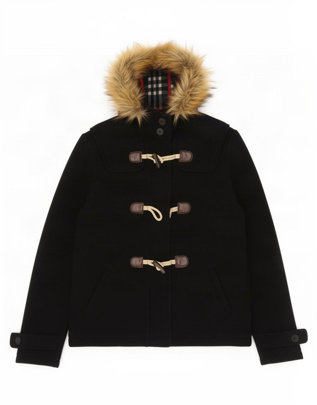 Montgomery con cappuccio da donna Fat Face UK 10 Small Lana blu navy