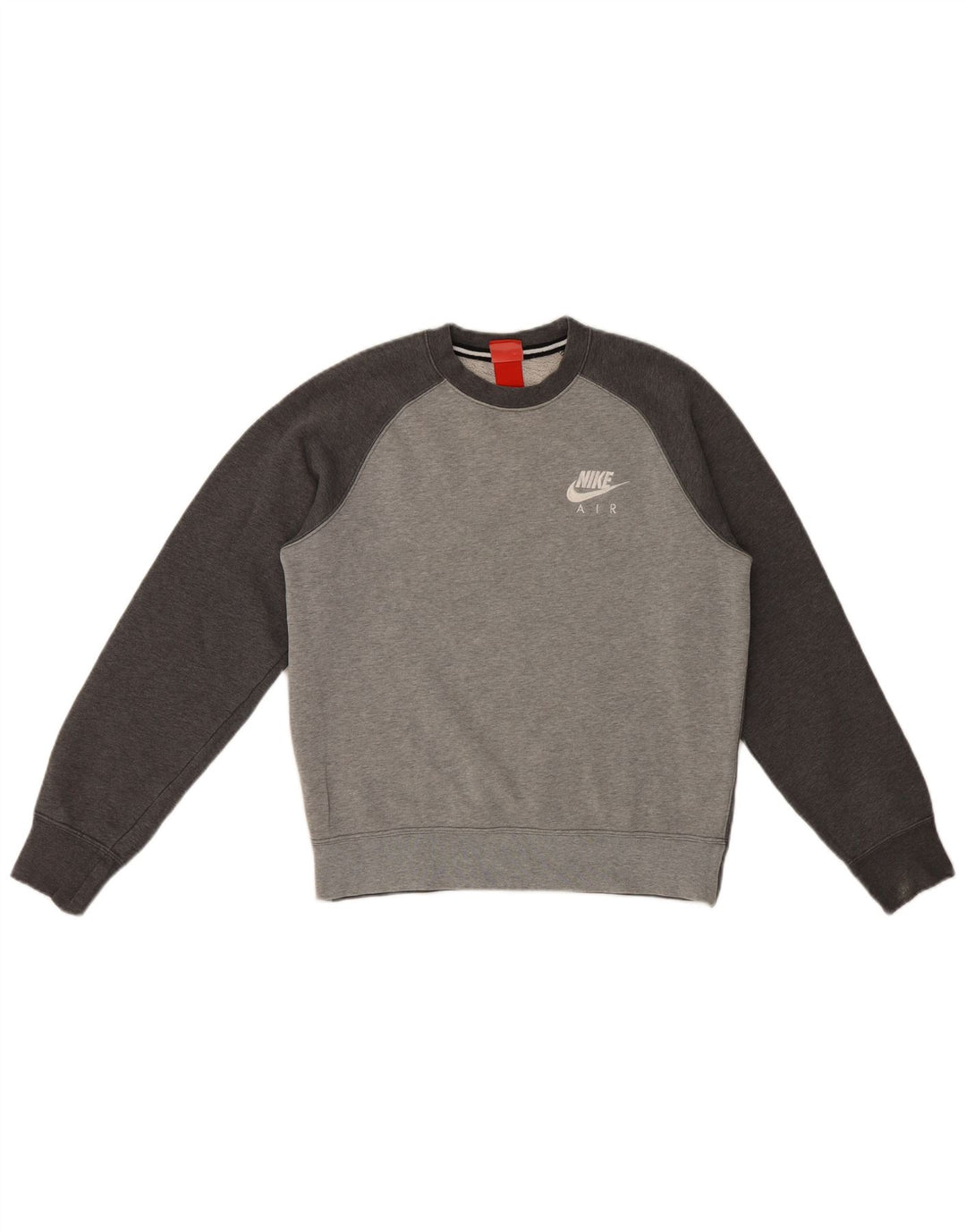 Felpa Nike da uomo, piccola, in cotone color block grigio