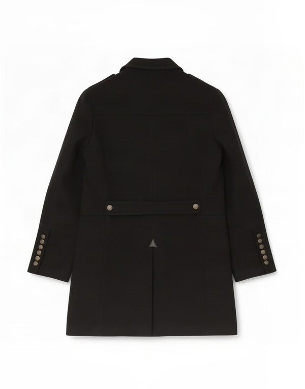 Cappotto doppiopetto militare da uomo Zara UK 40 grande nero