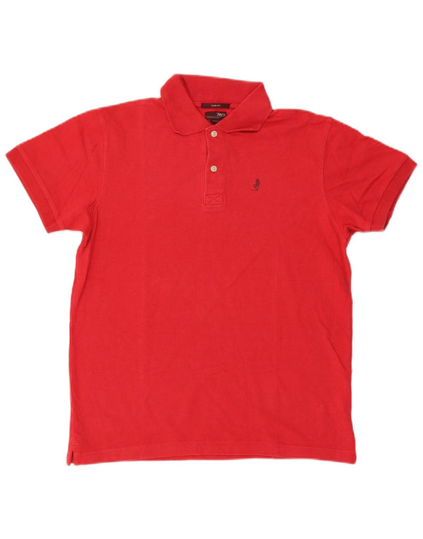 Polo slim fit da uomo Marlboro Classics rosso medio