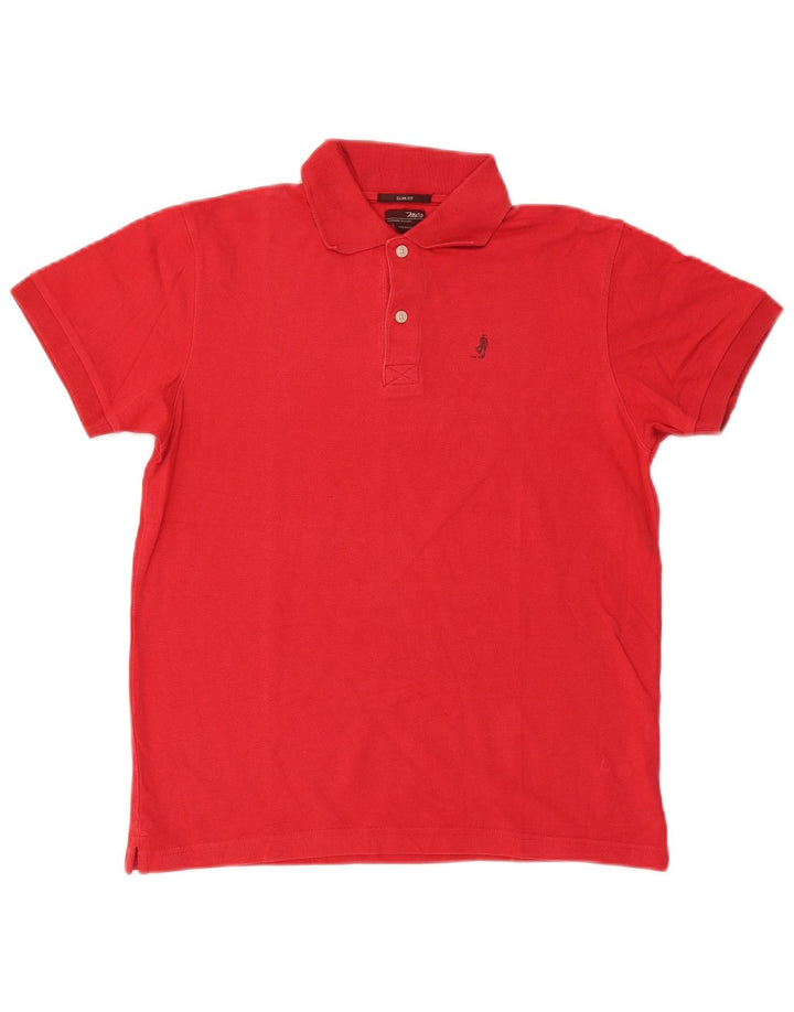 Polo slim fit da uomo Marlboro Classics rosso medio