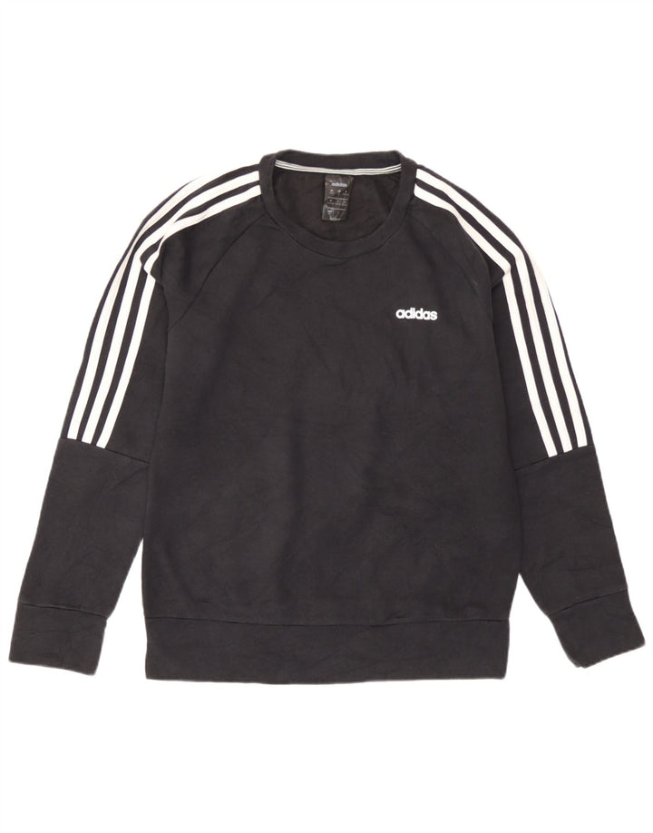 Felpa da donna Adidas Jumper UK 8/10 Small Black Cotton