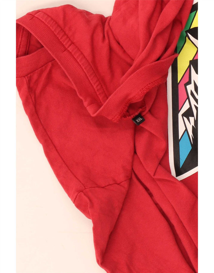 T-shirt grafica da uomo Replay Top 2XL in cotone rosso