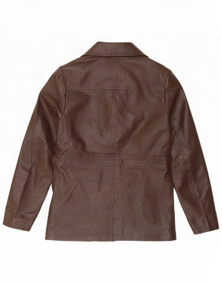 Giacca blazer da donna a 3 bottoni Urban Outfitters UK 10 piccola marrone