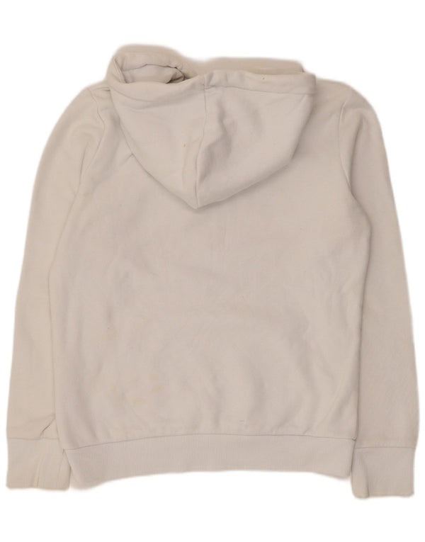 Felpa con cappuccio grafica da donna Superdry UK 12 cotone bianco medio