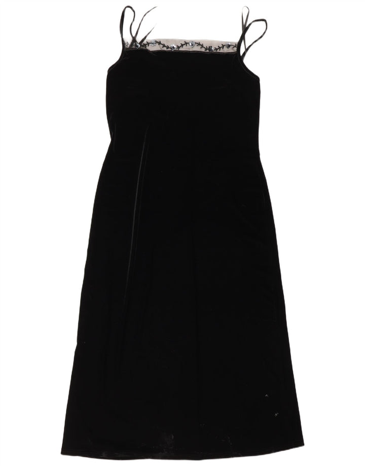 Opera By Richards Abito lungo senza maniche da donna UK 16 Grande poliestere nero