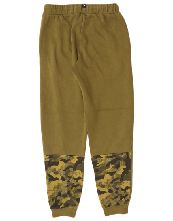 Pantaloni da tuta da ragazzo Puma Joggers 11-12 anni in cotone mimetico kaki