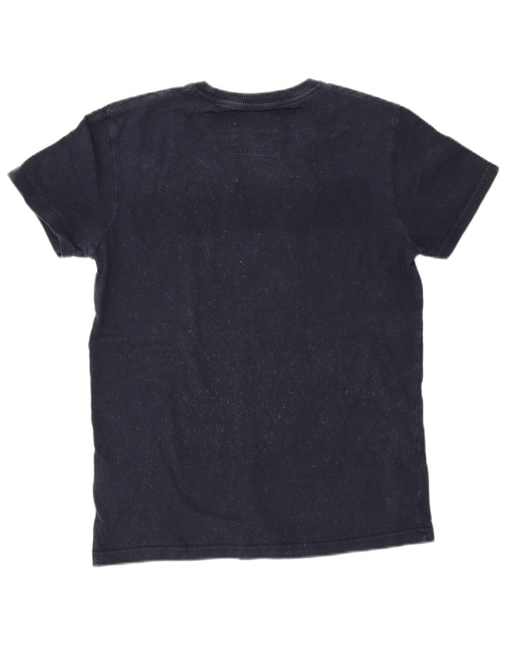 T-shirt grafica da uomo Superdry Top in cotone blu navy medio