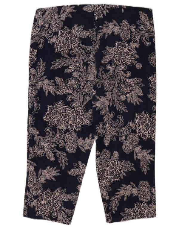 Pantaloni Capri da donna con motivo astratto Marks & Spencer UK 16 Large W34 L19