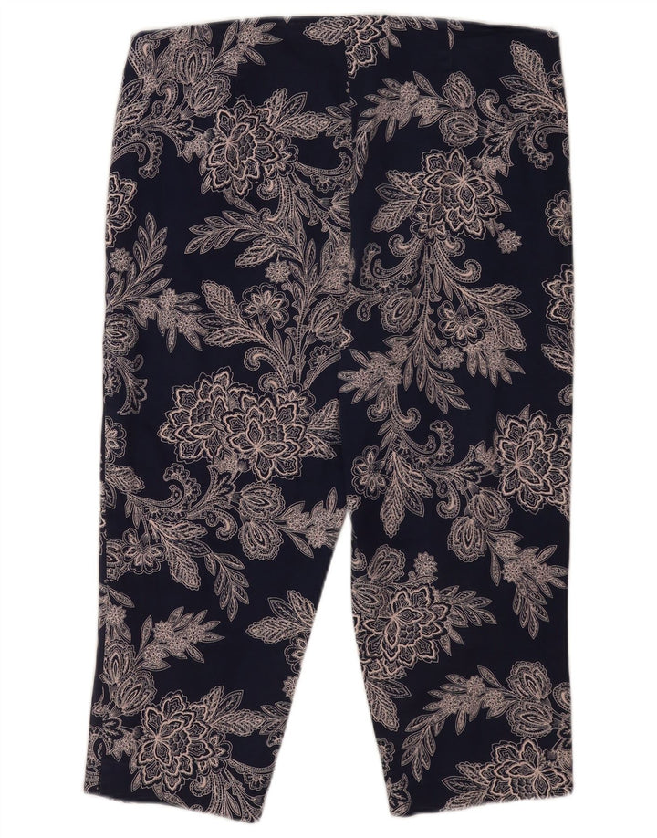 Pantaloni Capri da donna con motivo astratto Marks & Spencer UK 16 Large W34 L19