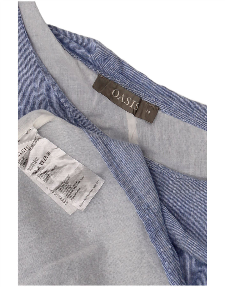Abito monospalla da donna Oasis UK 14 Cotone blu medio
