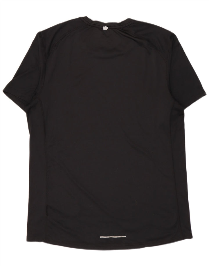 T-shirt Nike da uomo Dri Fit, top in poliestere nero medio