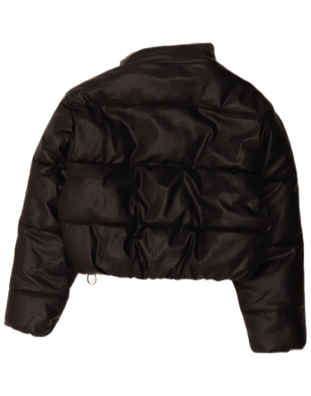 Giacca imbottita oversize corta da donna Zara UK 10 piccola poliestere nero