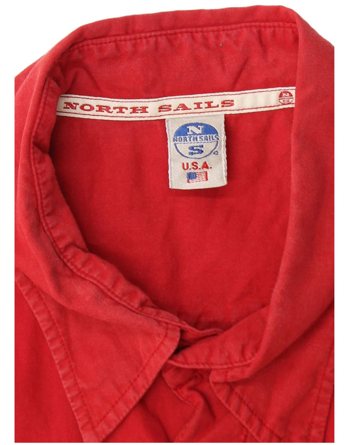 Camicia a maniche corte da uomo NORTH SAILS XL Rossa