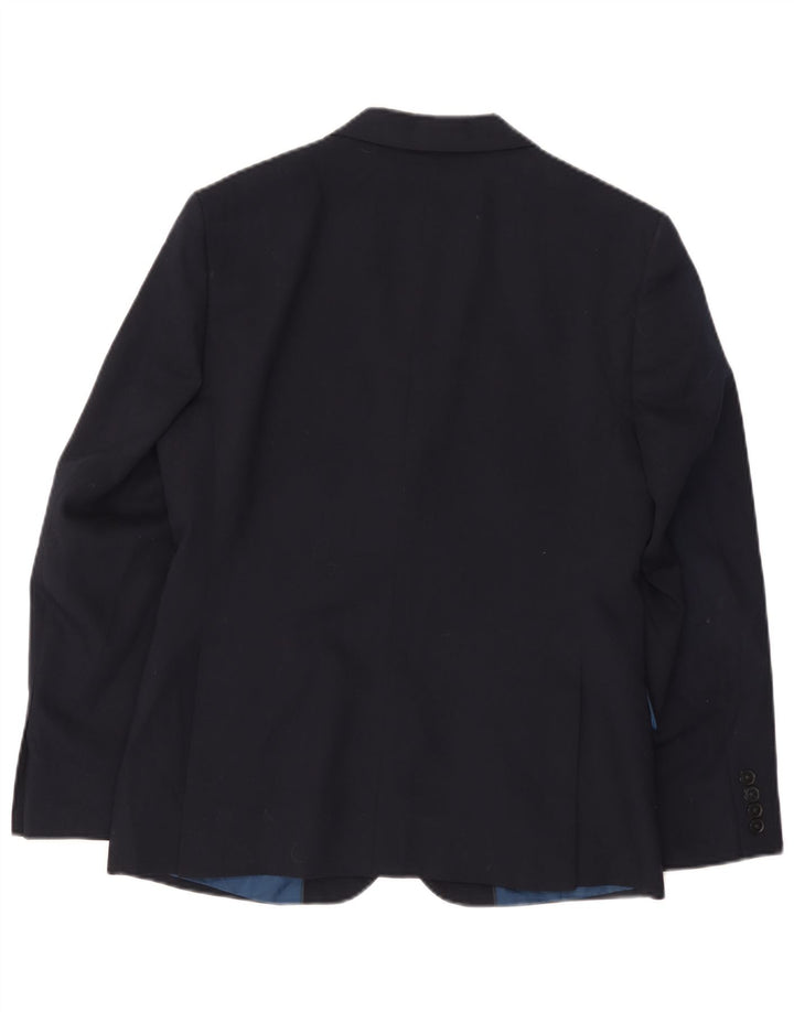 Giacca blazer a 2 bottoni da uomo Marks & Spencer UK 38 lana blu navy media