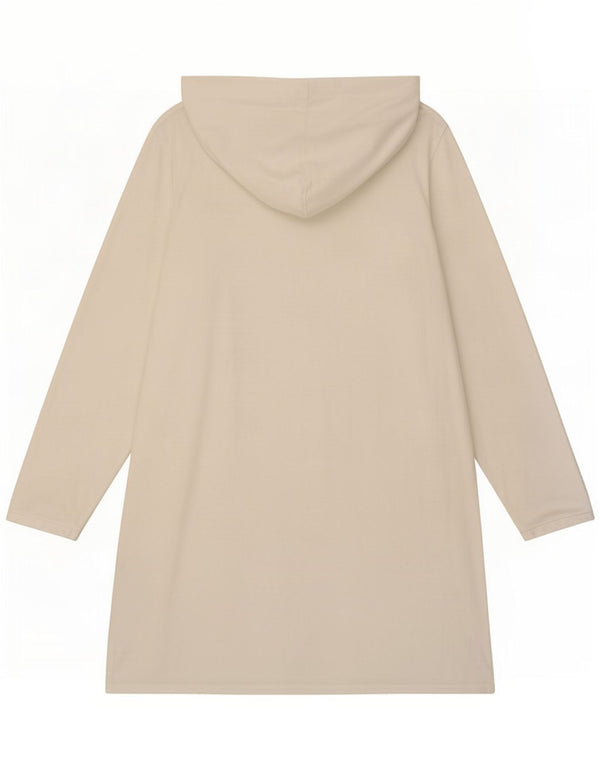 Abito con cappuccio da donna Tommy Hilfiger UK 14 cotone bianco medio
