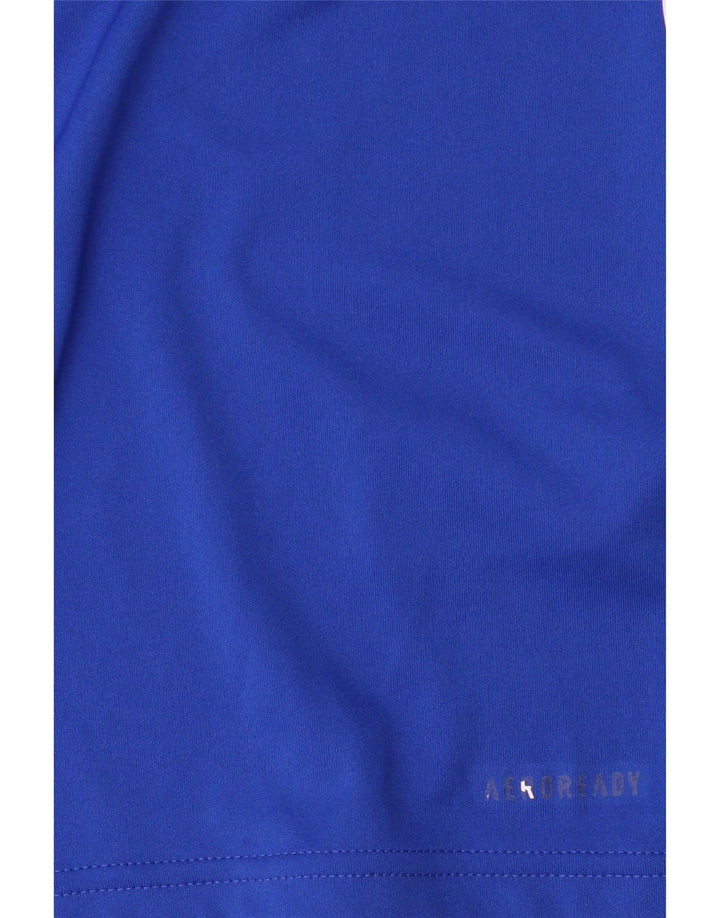 T-shirt Adidas Aeroready da uomo, piccola, in poliestere color block blu