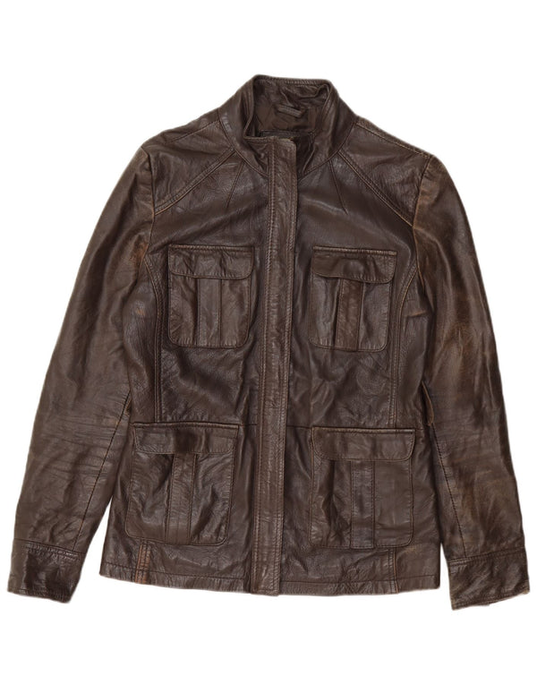 Chyston Giacca multiuso in pelle da donna UK 12 Marrone medio