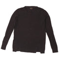 Maglione maglione girocollo da donna Massimo Dutti UK 14 cotone nero medio